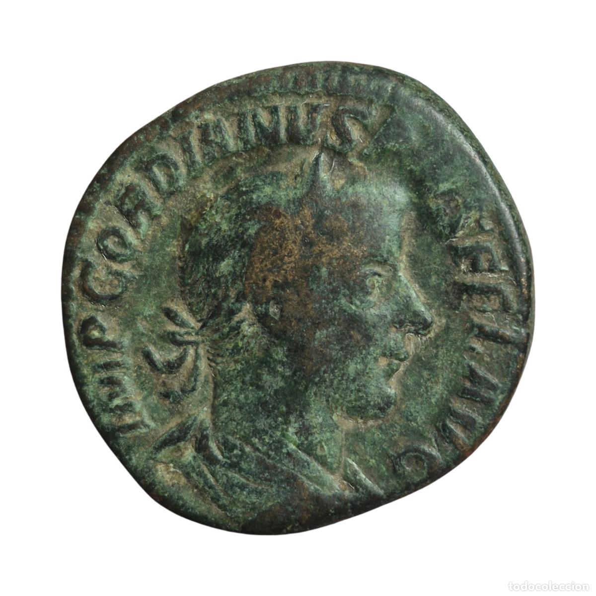 Monedas Imperio romano: NT/ SESTERCIO GORDIANO III REV. FORTUNA SENTADA (A1293)