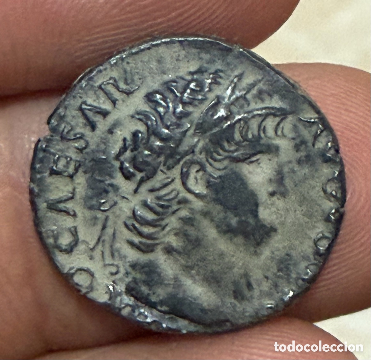 Monedas Imperio romano: Denario de Ner&oacute;n reverso SALUS, maravilloso estado de conservaci&oacute;n
