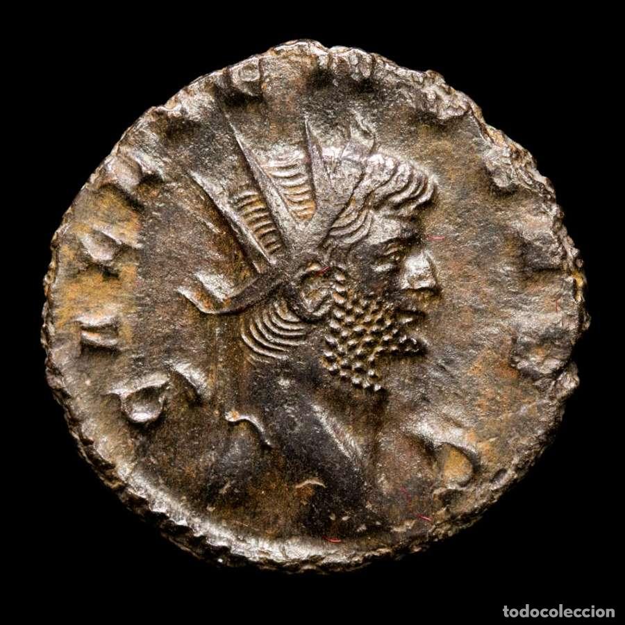 Monedas Imperio romano: Galieno, antoniniano de bronce, Roma. FIDES MILITVM/N. (292)