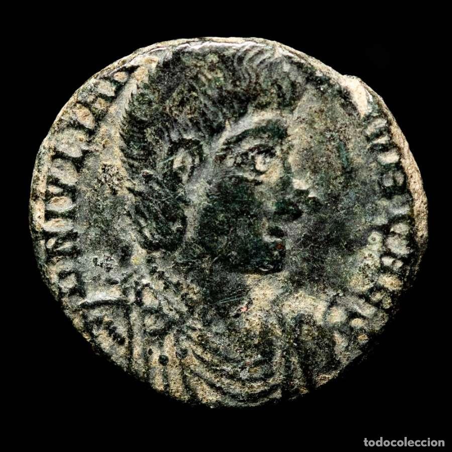 Monedas Imperio romano: Juliano II cesar - &AElig; maiorina. Jinete caido de su caballo (4545)