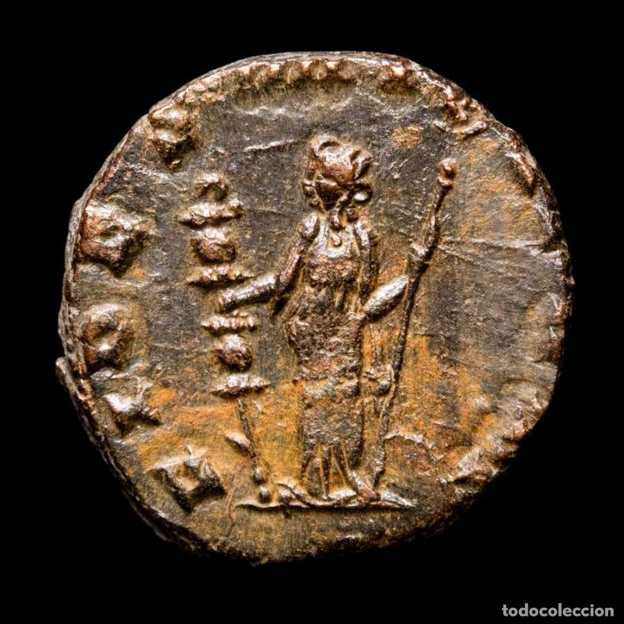 Monedas Imperio romano: Galieno, antoniniano de bronce, Roma. FIDES MILITVM/N. (297)