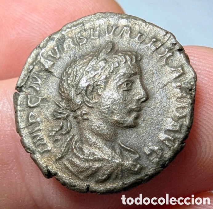 Monedas Imperio romano: Denario Alejandro Severo 222 d.C. ROTURA COSPEL