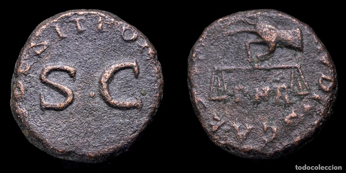 Monedas Imperio romano: Claudius Quadrans - PON M TR P IMP COS DES IT/SC - 14 mm / 3,13 gr.