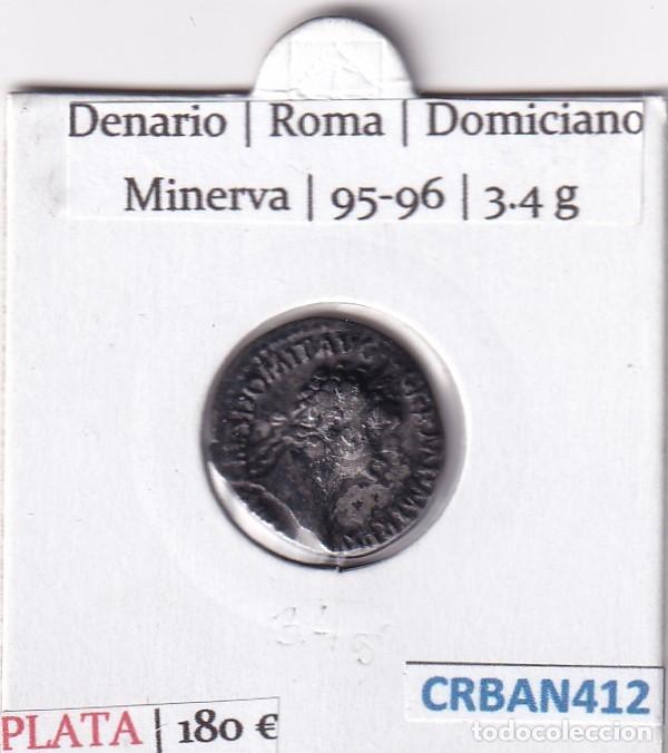 Monedas Imperio romano: CRBAN412 MONEDA ROMANA DENARIO DOMICIANO MINERVA