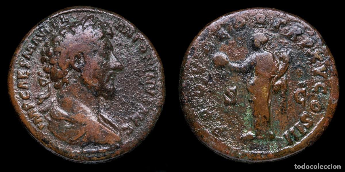 Monedas Imperio romano: Marcus Aurelius Sestertius - PROV DEOR TR P XV COS III / SC - 33 mm / 27,33 gr.