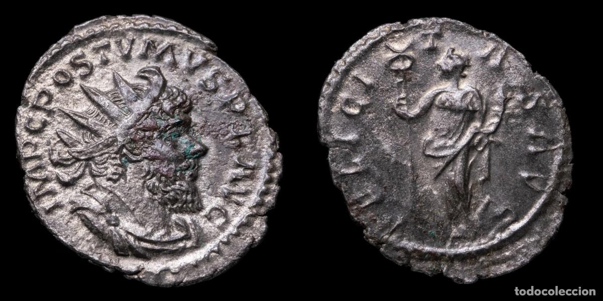 Monedas Imperio romano: Postumus Antoninianus - FELICITAS AVG, Lugdunum - 23 mm / 2,55 gr.
