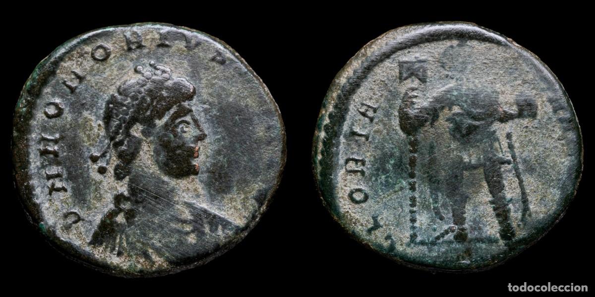 Monedas Imperio romano: Honorius Follis - GLORIA ROMANORVM - 21 mm / 4,67 gr.