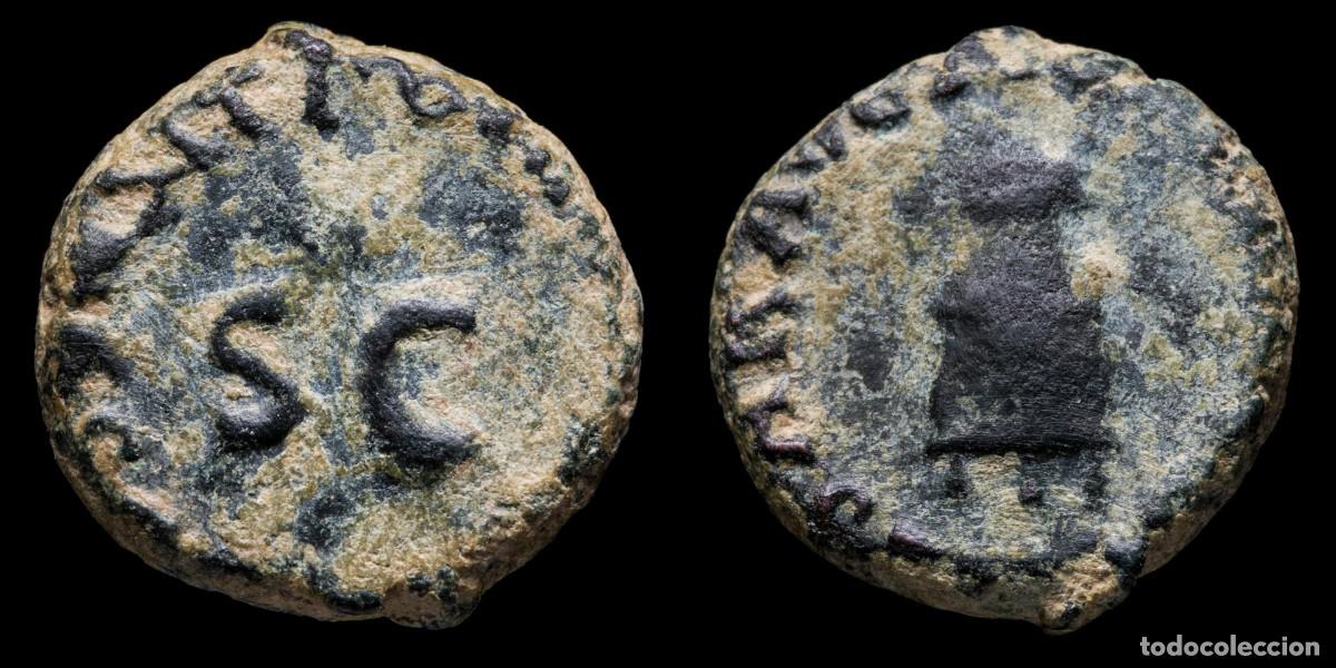 Monedas Imperio romano: Claudius Quadrans - PON M TR P IMP COS DES IT SC - 14 mm / 3,75 gr.