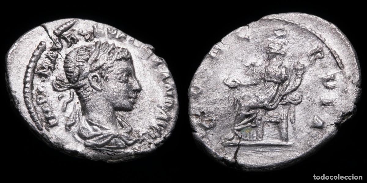 Monedas Imperio romano: Severus Alexander Denarius - CONCORDIA - 19 mm / 2,79 gr.