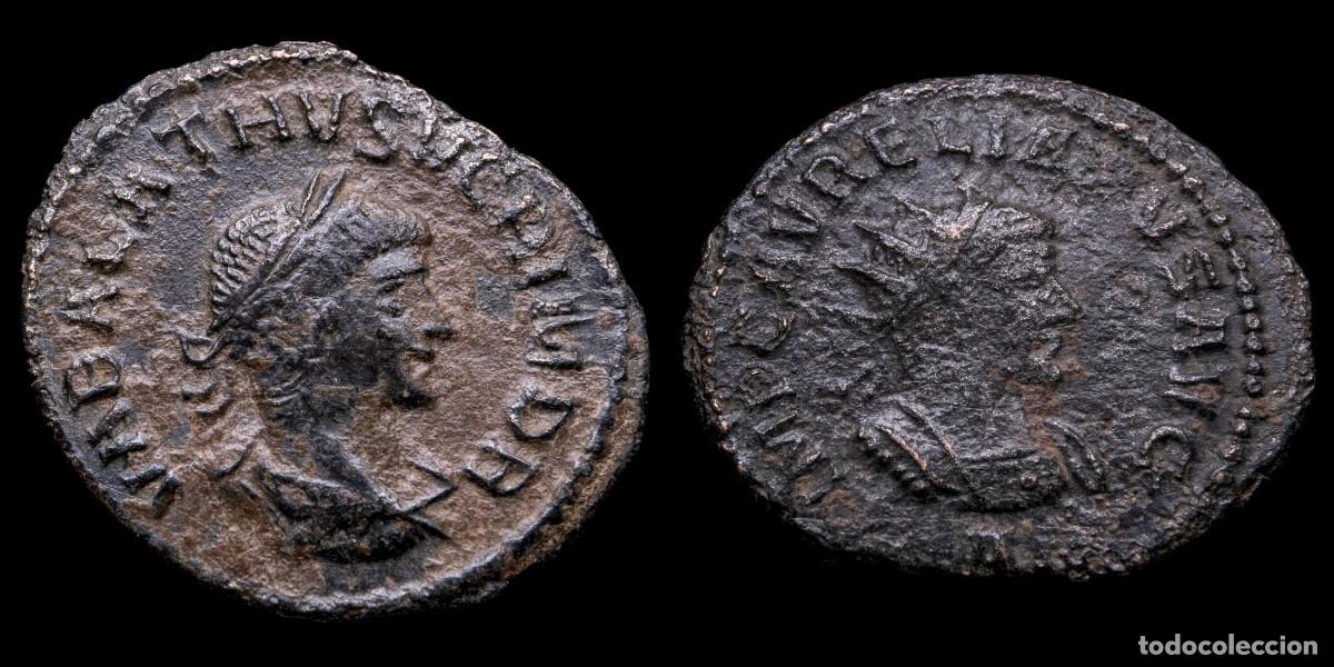 Monedas Imperio romano: Aurelian and Vabalathus Antoninianus, Antiochia - 22 mm / 2,66 gr.