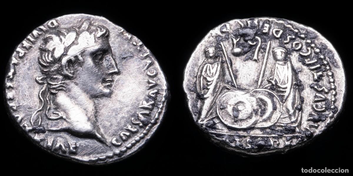 Monedas Imperio romano: Augustus Denarius Fourre - C L CAESARES AVGVSTI F COS DESIG PRINC IVVENT, Lugdunum - 17 mm / 3,77 gr