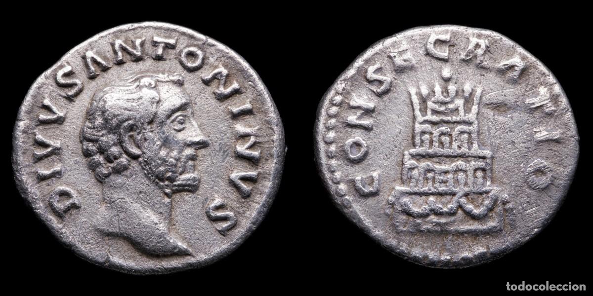 Monedas Imperio romano: Divus Antoninus Pius Denarius - CONSECRATIO - 19 mm / 2,88 gr.