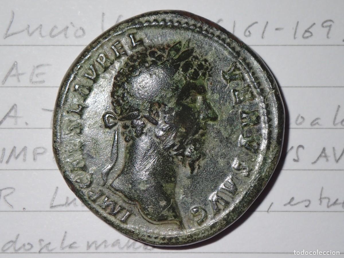 Monedas Imperio romano: AE SESTERCIO LUCIO VERO CONCORDIA Roma 162 Sestertius Lucius Verus