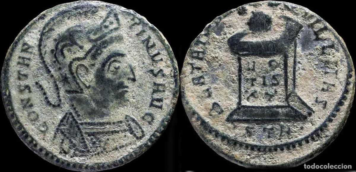 Roman Empire Coins: Constantine I - BEATA TRANQVILITAS, Trier - 18 mm / 3,08 gr.