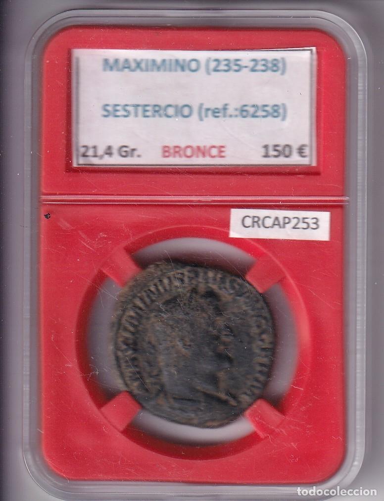 Monedas Imperio romano: CRCAP253 MONEDA ROMANA SESTERCIO MAXIMINO 235-238 BRONCE
