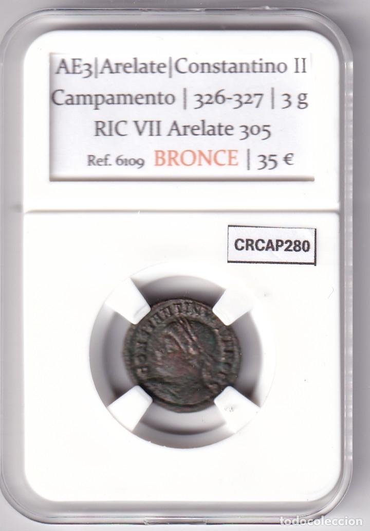 Monedas Imperio romano: CRCAP279 MONEDA ROMANA AE3 CICICO CONSTANTINO II BRONCE