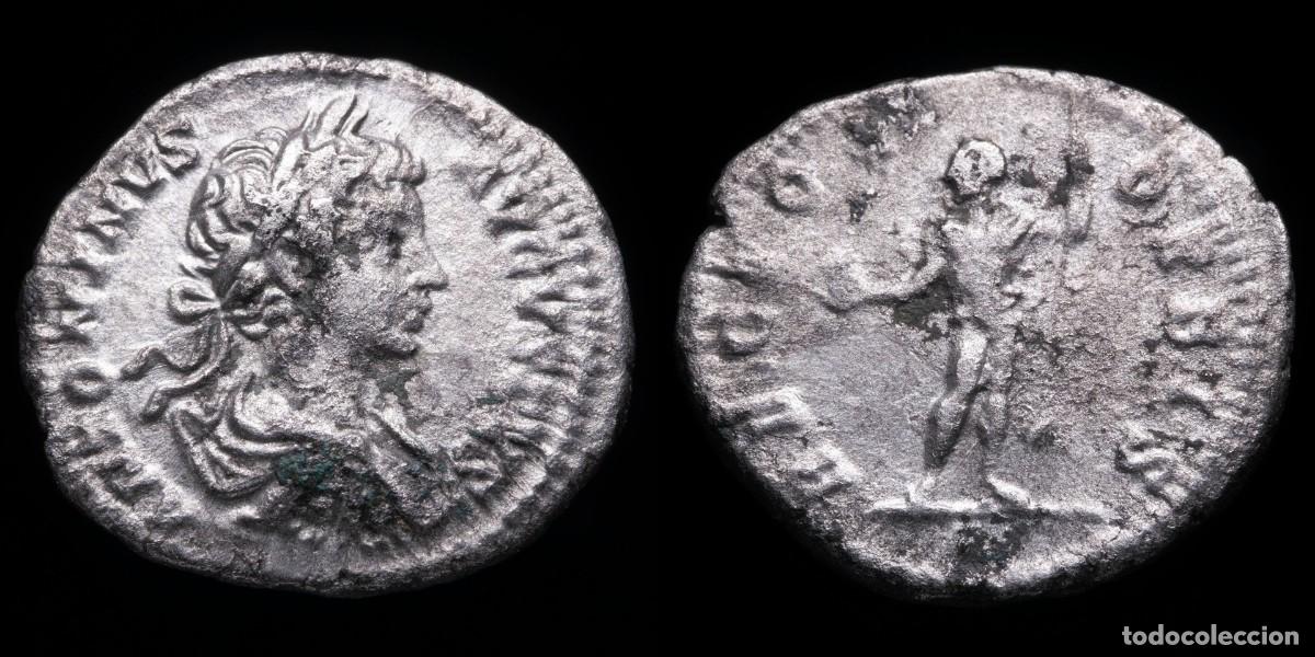 Monedas Imperio romano: Caracalla Denarius - RECTOR ORBIS - 19 mm / 3,36 gr.