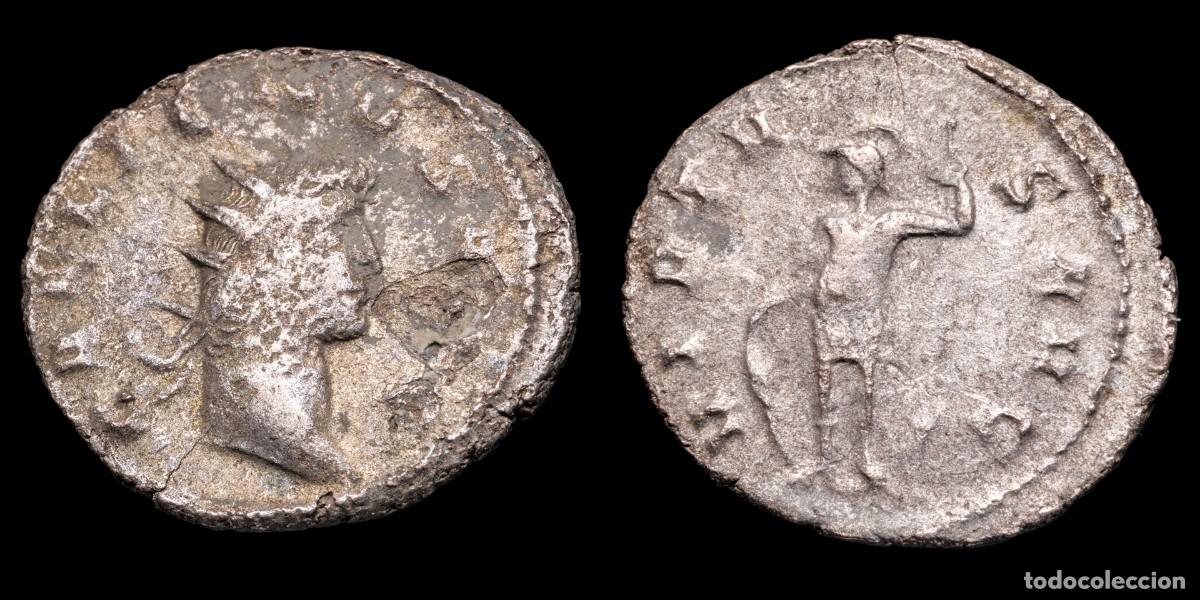 Monedas Imperio romano: Gallienus Antoninianus - VIRTVS AVG - 21 mm / 2,69 gr.