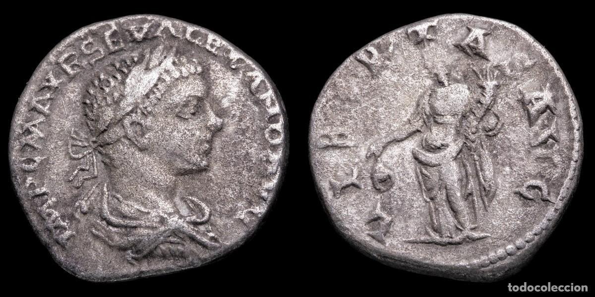 Monedas Imperio romano: Severus Alexander Denarius - LIBERTAS AVG - 18 mm / 3,43 gr.