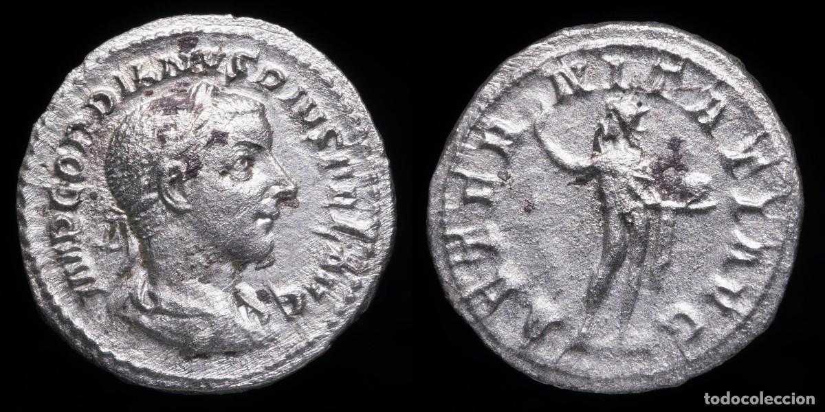 Monedas Imperio romano: Gordian III Denarius - AETERNITATI AVG - 20 mm / 2,47 gr.