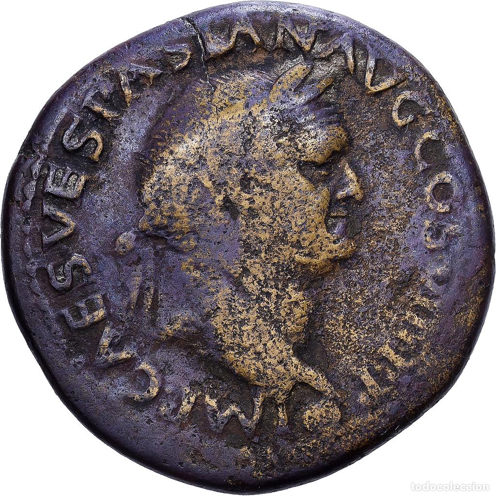 Monedas Imperio romano: [#139798] Roman Empire, Vespasian, Dupondius, 77-78, Lyon - Lugdunum, Bronce, BC+