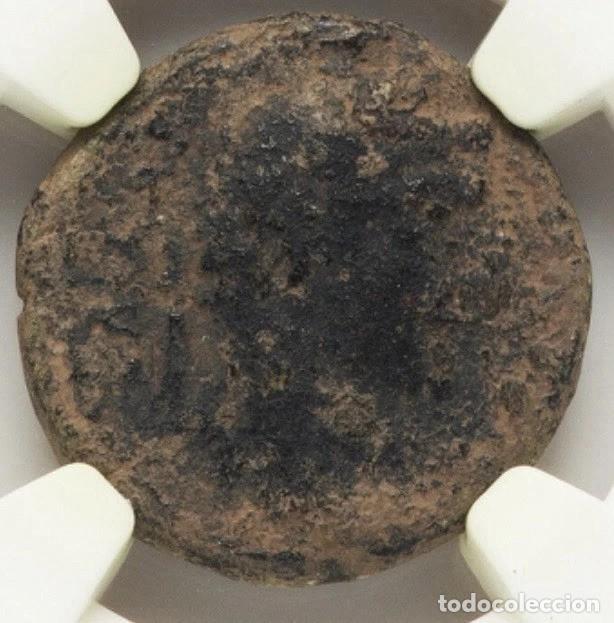 M&uuml;nzen R&ouml;misches Reich: RAREZA Herodes Agripa II (49-95 d.C.) Judaea / Imperio Romano AE As - Certificada NGC Ch F / F15