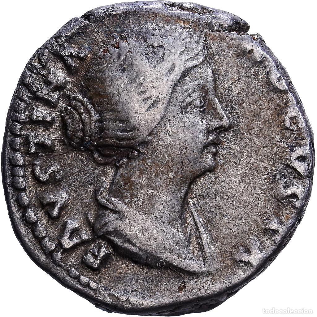 Monedas Imperio romano: [#139660] Roman Empire, Faustina II, Denarius, 145-161, Rome, Plata, BC+, RIC:495a