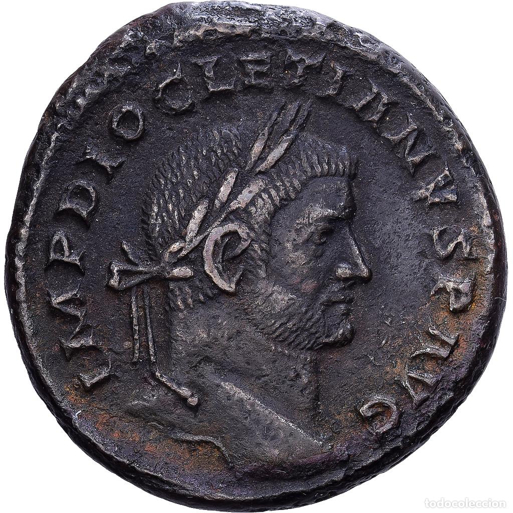 Monedas Imperio romano: [#139807] Roman Empire, Diocletian, &AElig; Unit, 296-297, Treveri, Bronce, MBC, RIC:181a