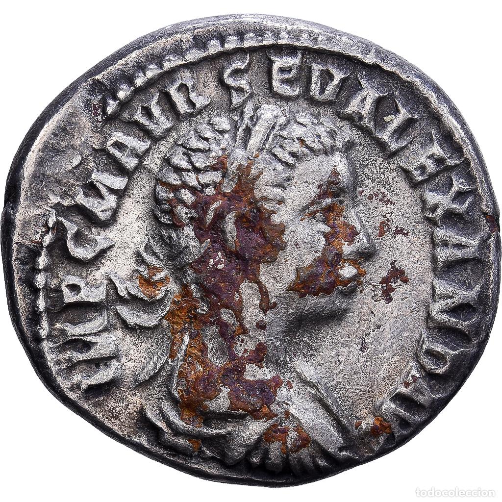Monedas Imperio romano: [#139654] Roman Empire, Severus Alexander, Denarius, 222-228, Rome, Fourr&eacute;e, Plata, MBC