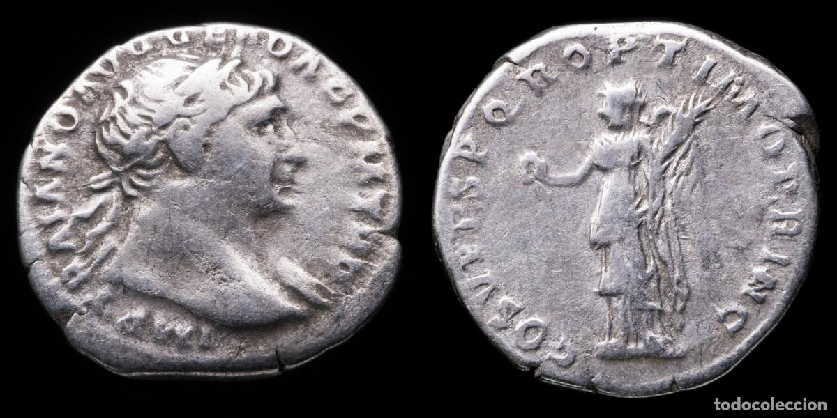 Monedas Imperio romano: Trajan Denarius - COS V P P SPQR OPTIMO PRINC - 19 mm / 3,41gr.