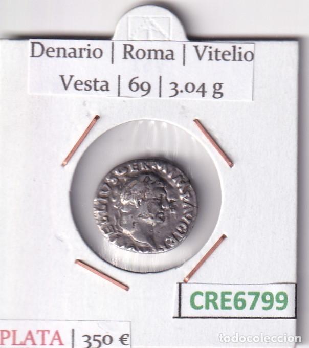 Monedas Imperio romano: CRE6799 MONEDA DENARIO ROMA VITELIO VESTA 69 VER FOTOS