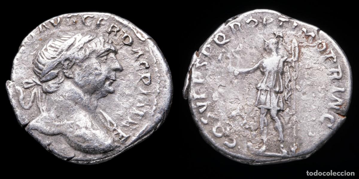 Monedas Imperio romano: Trajan Denarius - COS V P P SPQR OPTIMO PRINC -18 mm / 3,03 gr.