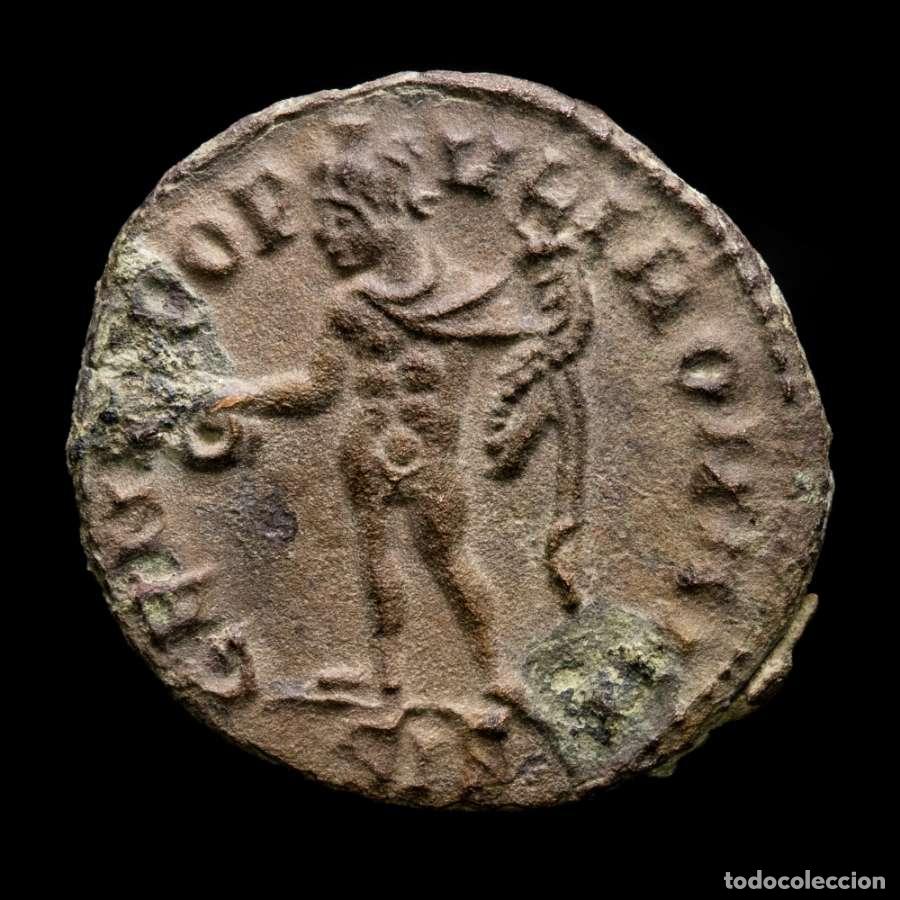 Monedas Imperio romano: Constancio I (305-306) cuarto de follis, Siscia, SIS. RIC. 167.