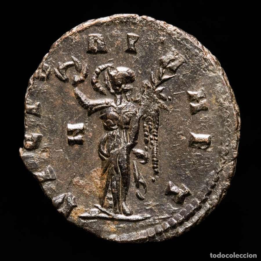 Monedas Imperio romano: Gallieno. Antoniniano plateado. Roma, 265/267. VICTORIA AET. Z 447
