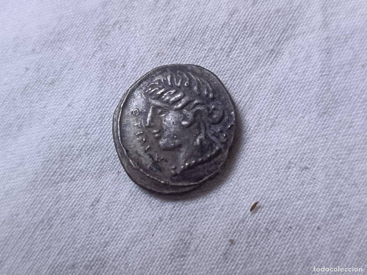 Monedas Imperio romano: Denario Romano, falso de &eacute;poca, de plomo