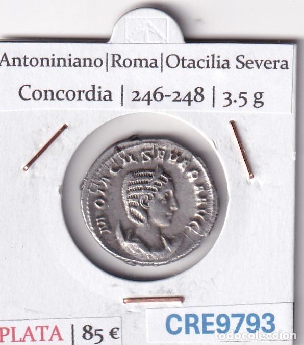 Monedas Imperio romano: CRE9793 MONEDA ROMANA ANTONINIANO ROMA OTACILIA SEVERA CONCORDIA 246-248