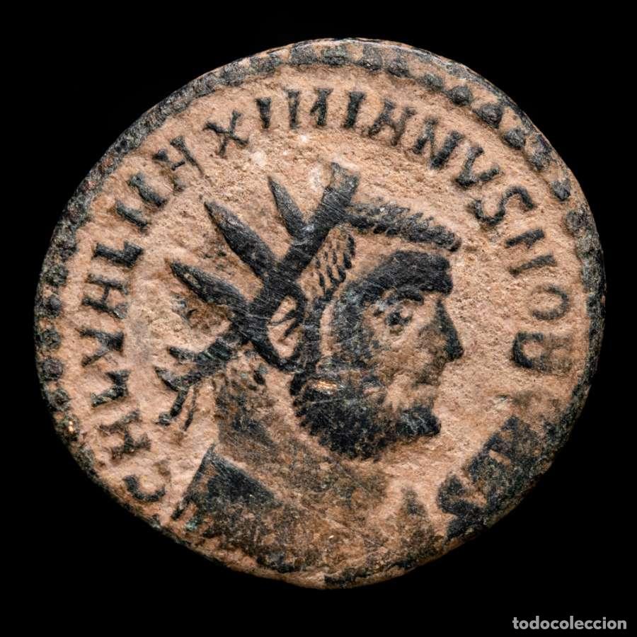 Monedas Imperio romano: Galerio Cesar - &AElig; Post-Reforma &AElig; Radiado CONCORDIA MILITVM KA