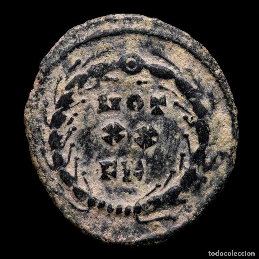 Monedas Imperio romano: Diocleciano (284-305) 1/4 follis radiado Cartago. VOT XX FK (3246)