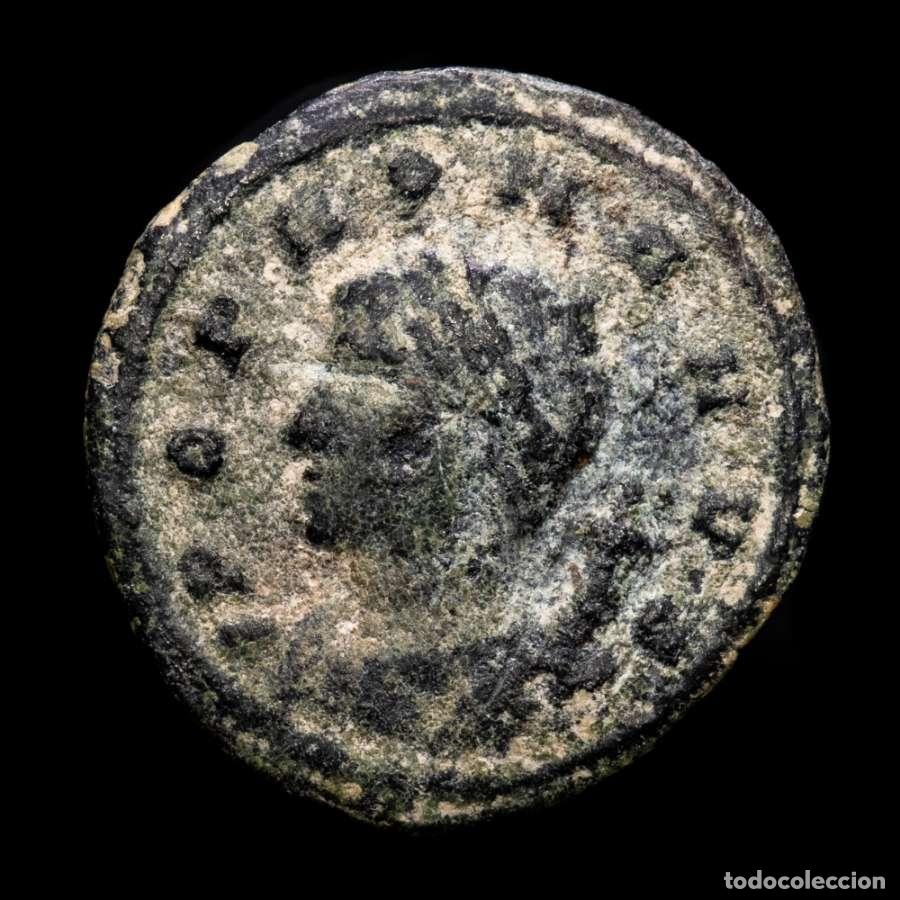 Monedas Imperio romano: POP ROMANVS Medio Follis o Tesera de la estrella - Star / CONS&Gamma;