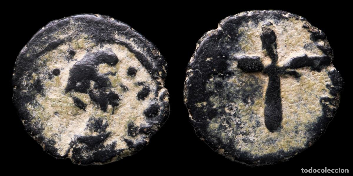 Monedas Imperio romano: Theodosius II Nummus - 9 mm / 0,31 gr.