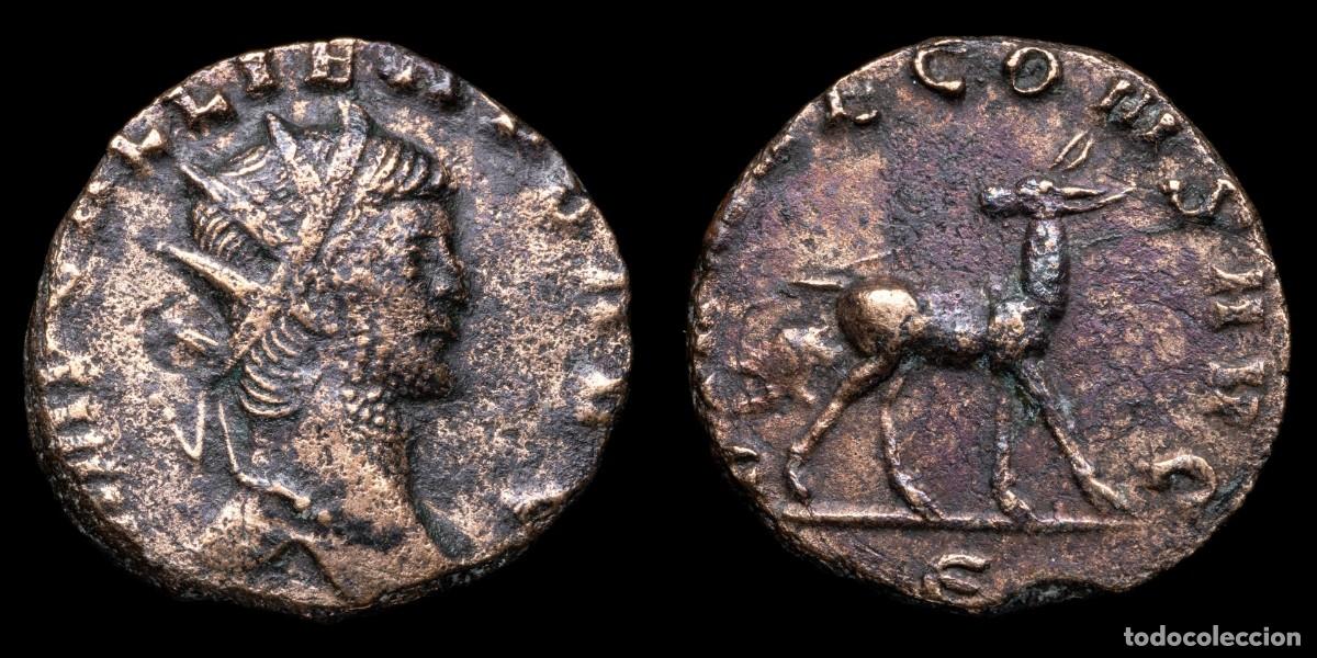Monedas Imperio romano: Gallienus Antoninianus - DIANAE CONS AVG, Rome - 18 mm / 2,99 gr.