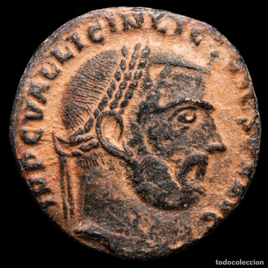 Monedas Imperio romano: Licinio I (308-324 dC). Follis. Antioch. IOVI CONSERVATORI