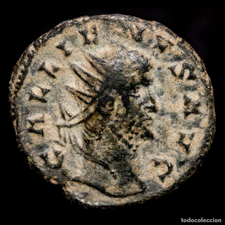 Monedas Imperio romano: Galieno, 253-268, antoniniano de bronce. Siscia. PAX AVG / S-I.