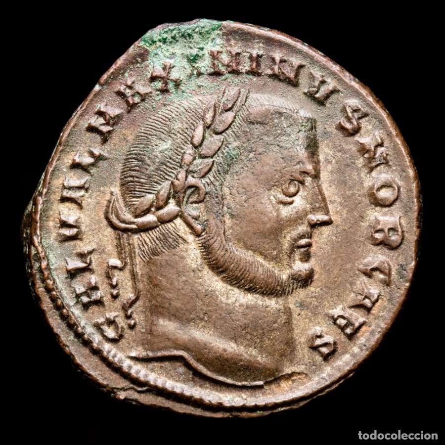 Monedas Imperio romano: Maximino II Daia Follis de Antioquia. &bull;GENIO CAESARIS✩ - ◡&Gamma; / ANT