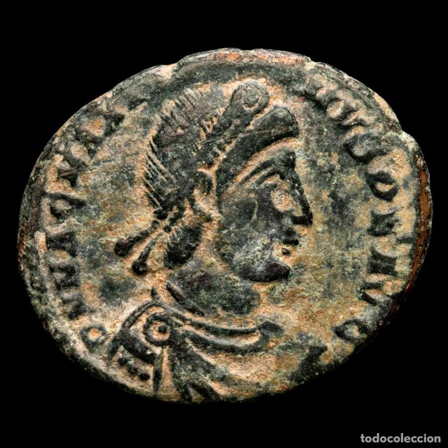 Monedas Imperio romano: Magno Maximo - Maiorina, Arles REPARATIO REIPVB / SCON (3289)