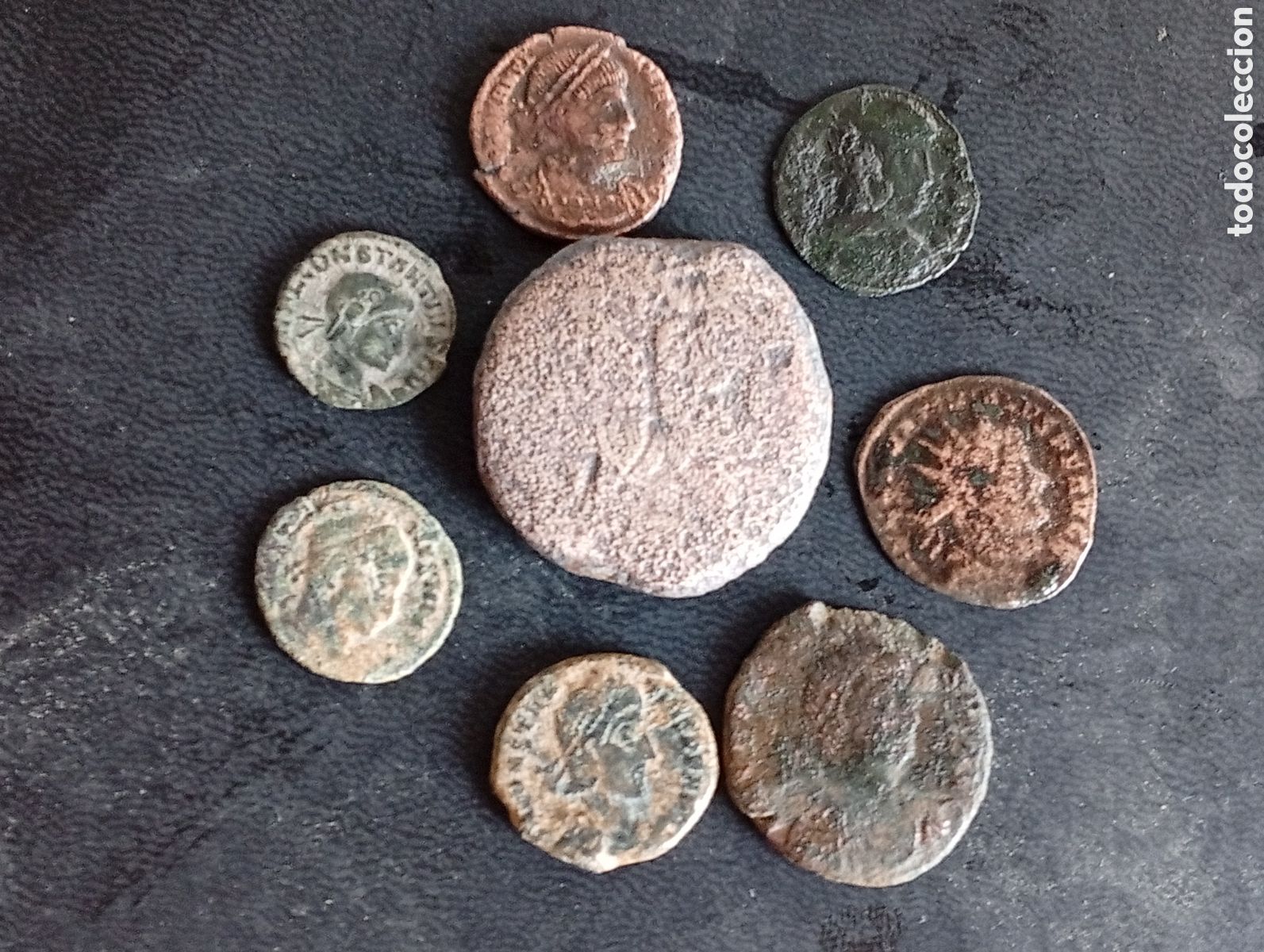 Monedas Imperio romano: Conjunto de 8 monedas romanas bajo imperio i republica