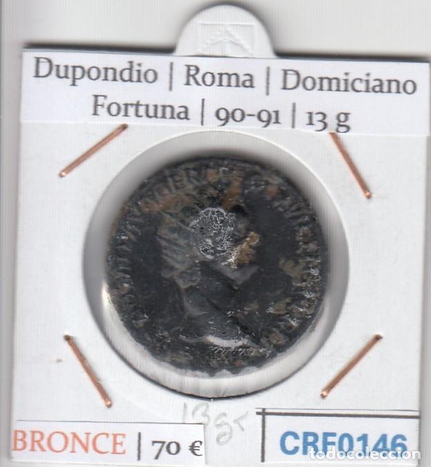 Monedas Imperio romano: CRF0146 MONEDA DUPONDIO ROMA DOMICIANO FORTUNA 90-91