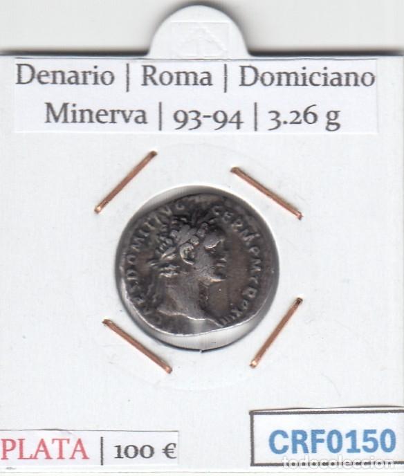 Monedas Imperio romano: CRF0150 MONEDA DENARIO ROMA DOMICIANO MINERVA 93-94