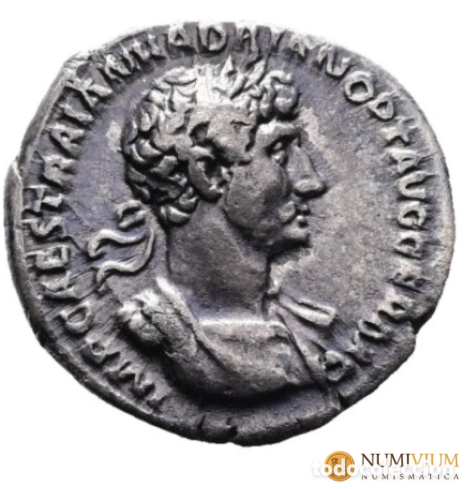 Monedas Imperio romano: Imperio Romano &middot; Adriano &middot; Denario &middot; 117 d.C. RIC 22a. Con Trajano. Escasa