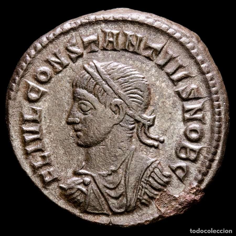 Roman Empire Coins: Constancio II - Follis, PROVIDENTIAE CAESS - Ticinum, 326 d.C. T_T